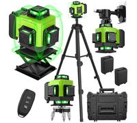 Niveau laser auto-nivelant 16 lignes 4D avec base magnétique, 360 ° Giroir, pour la rénovation de la maison, la construction, la menuiserie Plastic box + tripod
