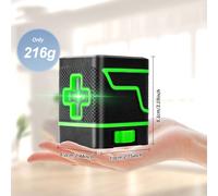 Niveau laser automatique, niveau laser à 2 lignes, ligne laser à croix verte, outil laser d'alignement pour l'accrochage d'images et le bricolage