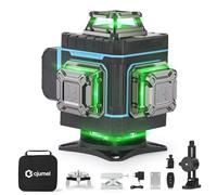 Niveau Laser Chantier 4 x 360° Autonivelant - cjumel 4D 16 Lignes Vert Rotatif Niveaux Lazer Multifonctionnel en Croix Laser Level avec Batterie 6000mAh, Télécommande