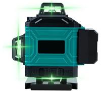 Niveau Laser Chantier Autonivelant 360°x4, Lazer Niveaux 4D 16 Lignes, Outil de nivellement Vert luminosité réglable IP54 étanche batterie 4800 mAh,Trépied Réglable,Support Rotatif,Télécommande