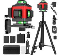 Niveau laser, couverture à 360 degrés, télécommande, rouge
