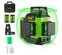 Niveau Laser Huepar Vert 3D Niveau Lazer Auto-nivelant à Faisceau, Outil Laser 12 Lignes avec 2 Batteries Li-ion et Port de Charge de Type C, Support Magnétique, Mallette de Transport Rigide