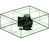 Niveau laser multifonctionnel 16 lignes 3��� Fonction de nivellement automatique Outil de nivellement omnidirectionnel Sticker mural au sol Set d'outils d'amélioration de l'habitat