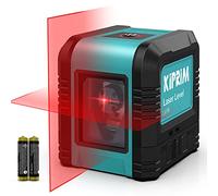 Niveau Laser,Niveau Laser Rouge Autonivelant Kiprim LV1R Laser Croix avec 2 Modes 2 Lignes 2 Piles AA Etui de Protection IP54 pour Extérieur et Intérieur