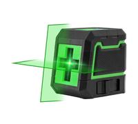 Niveau laser, Niveleur Laser Vert À 2 Lignes Automatique, Nivellement 360 °, Croix Verticale Et Horizontale, Portée De 120 M,pour le travail du bois(Green)