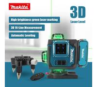 Niveau laser numérique Makita 360 degrés X4 16 lignes, auto-nivelant, outil de mesure de précision pour extérieur, lignes verticales croisées No battery
