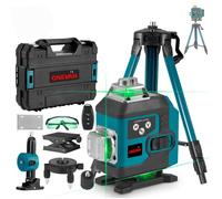 Niveau laser - ONEVAN - 16 lignes 4D - Auto-nivellement ±3° - 2×4000 mAh - Trépied 100 cm