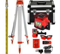 Niveau Laser Rotatif 360° autonivelant avec Trépied 165cm et Mire 5m, Portée Mesure 500 m G