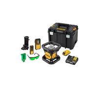 Niveau laser rotatif double pente extérieur à lignes vertes - DEWALT - avec batterie 18V 2Ah - chargeur - coffret - DCE079D1G-QW