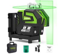 Niveau laser vert autonivelant Huepar avec lignes croisées 2 points d'aplomb - Ligne horizontale à 360° faisceau vertical-Batterie Li-ion avec port de charge USB-C et base magnétique 7211CG