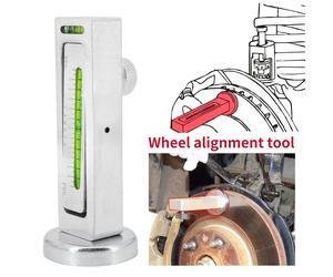 Niveau magnétique de positionnement à quatre roues Automobile, cambrure de roue, outil de jauge magnétique réglable, outil d'alignement de roue, cas de cambrure White