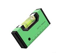 Niveau magnétique en alliage d'aluminium 05 mm/m - Bulle latérale avec aimants pour surfaces en fer - Ligne d'indicateur double vert (100 mm)