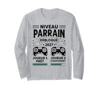 Niveau Parrain Débloqué Annonce Futur Parrain Gamer 1er Bébé Manche Longue
