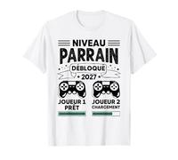 Niveau Parrain Débloqué Annonce Futur Parrain Gamer 1er Bébé T-Shirt