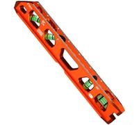 Niveau pour tubulaire Alu Solide avec Rainure en V 16cm Niveau | Marquages pour précis 1/16ème, base magnétique pour forte, corps en aluminium massif, pour idéal pour métal(F)