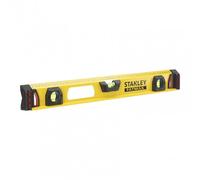 STANLEY 1-43-553 Niveau Profile I-Beam 60 Cm Gamme FATMAX - Structure En Aluminium Renforcé- 3 Fioles Haute Visibilité - 2 Semelles Usinées -2 Poignées Bi Matière - Absorbeur De Choc
