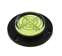 Niveau rond 50 mm x 12 mm, outil de nivellement circulaire en acrylique à 360 degrés pour la mesure et la mise en page, noir