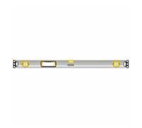 STANLEY 1-43-537 Niveau Aluminium 90Cm Gamme FATMAX - Structure En Aluminium Renforcé- 3 Fioles Haute Visibilité - 2 Semelles Usinées -2 Poignées Bi Matière