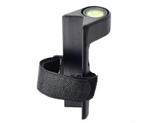Niveau vertical avec structure de support à angle droit et bulle de centrage pour des contrôles d'orientation précis (noir)