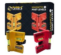 Niveaux à bulles NIVEAUX À BULLES | Paquet de 2 | Niveaux à bulle magnétiques pliables réglables | Niveau à bulle magnétique pour poteaux, tuyaux, colonnes et coins | 188 mm x 134 mm