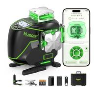 Niveaux Laser, Huepar S04CG Niveau Laser Auto-Nivelant Écran LCD, Bluetooth Faisceau Vert Ligne Croisée Outil Laser Pour Carrelage,Télécommande & Étui de Transport (S04CG)
