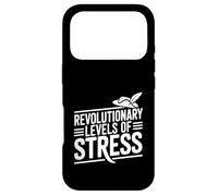 Niveaux révolutionnaires de Stress Patriot Humour Coque pour iPhone 17 Pro