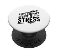 Niveaux révolutionnaires de Stress Patriot Humour PopSockets PopGrip Adhésif