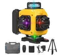 Nivel Laser Autonivelante con Tripode, Nivel Láser Verde Líneas Cruzadas Horizontales y Verticales,Laser Level pare Colgar Cuadros Construcción Uso Interior Exterior (Une Batterie)