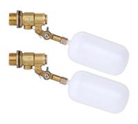 Niveleur d'eau de piscine à remplissage automatique, paquet de 2 vannes à flotteur remplissage automatique pour piscine - Vanne flotteur pour bac eau avec contrôle du niveau, cuivre
