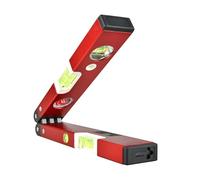 Niveleur pliable à faisceau rouge, outil magnétique en alliage d'aluminium, bulles multifonctions pour chantier de Construction