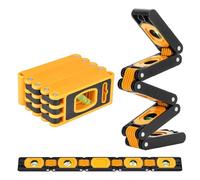 Nivellement pliable multifonction avec ABS, jaune | Cadre en aluminium léger avec outil de mesure d'angle réglable pour escaliers et alignement des coins