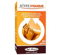 NIVELVIGUEUR 40 Gelules | Pour hommes et femmes | Maca, Ginseng, Arginine, Zinc et Safran pour la bonne humeur en couple | Formule sûre pour le bien-être masculin et féminin | Api-Nature