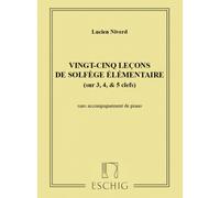 Niverd - 25 Lecons Solfege Sans Piano (3/4/5 Cles)