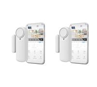 Nivian Alarme de Porte Intelligente WiFi, capteur magnétique pour Portes, sans Fil avec Application Mobile, Notifications en Temps réel, Bouton Manuel, sirène 100 DB (Unité) (Lot de 2)