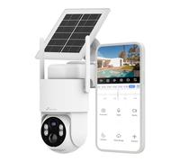 Nivian Caméra de surveillance 360° 4G - SIM 3 ans incluse - Panneau solaire 5 W - Batterie longue durée 7 800 mAh-2K - Détection de mouvement et humains - Convient pour l'extérieur - Vision nocturne +