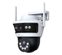 NIVIAN Caméra de Surveillance extérieure WiFi 6 Double Objectif motorisée - Résolution 2K Super HD, Suivi Automatique, Vision Nocturne Couleur et Application EseeCloud