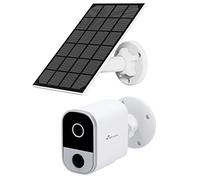 NIVIAN-Caméra de Surveillance WiFi+Panneau Solaire-Batterie 5200mAh-FullHD-Détection de Mouvement et Humaine- Extérieur-Vision Nocturne-Audio bidirectionnel- Alexa, Google Home, Tuya App