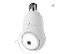 NIVIAN - Caméra de surveillance WiFi type ampoule 2K - Détection de mouvement à 360° - Audio bidirectionnel - Reconnaissance et suivi - Vision nocturne - Compatible avec Alexa, Google Home et Tuya