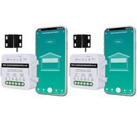 NIVIAN Contrôleur WiFi pour moteur de porte de garage Contrôle à distance par App Tuya/SmartLife Programmation Horaire, Minuterie et Scènes Intelligentes Compatible avec Alexa et Google (Lot de 2)