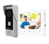 NIVIAN Interphone vidéo 2 Fils analogique avec Moniteur 7" HQ Écran intérieur avec Audio bidirectionnel | Plaque extérieure IP65 Anti-vandalisme avec Vision Nocturne, ouvre-Porte électrique, Smart