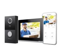 NIVIAN Interphone Vidéo WiFi Full HD avec Écran Tactile 7", Installation 2 Fils, Caméra Extérieure 1080P IP65, Audio Bidirectionnel, Enregistrement MicroSD et Contrôle à Distance Via App Tuya