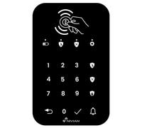 Nivian NVS-KEYPAD - Clavier sans Fil pour Alarme NVS-TOUCHALARM, Lecteur RFID 125 kHz, Bouton Sonnette, Communication RF 433 MHz, Portée 80 m, Batterie Rechargeable, Anti-Sabotage