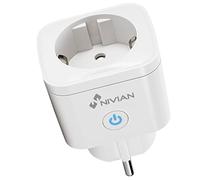Nivian - Prise intelligente - WiFi 2,4 Ghz -Jusqu'à 16 A et 3680 W - Protection contre les surtensions et contrôle de la consommation d'énergie - Compatible avec Amazon Alexa et Google