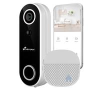 NIVIAN - Sonnette Vidéo Intelligente WiFi avec Caméra Full HD, Audio Bidirectionnel, Détection de Mouvement, Vision Nocturne, Batterie Rechargeable, Compatible avec l’App Tuya, Alexa et Google
