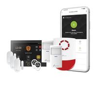 NIVIAN Système d’Alarme WiFi + GSM 4G Écran Tactile 7" - Kit Complet Maison avec 3 Capteurs d’Ouverture, 2 Détecteurs de Mouvement, Sirène, Télécommandes - Double Sécurité WiFi & SIM - App Tuya