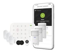 NIVIAN Système d’Alarme WiFi Intelligent - Kit Maison sans Fil avec Clavier, Capteur d’Ouverture, Détecteur de Mouvement, Télécommande et Cartes RFID - App Tuya - Sécurité Domestique Connectée