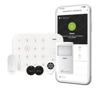 Nivian Système d’Alarme WiFi Intelligent pour Maison - Kit Complet avec Capteur de Mouvement, Détecteur d’Ouverture, Sirène Intégrée, Télécommande & Tags RFID - Contrôle Via App TUYA