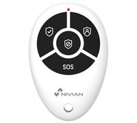 Nivian Télécommande pour Systèmes d’Alarme - Porte-clés RF 433 MHz, 3 Modes d’Activation, Bouton SOS, Portée 80 m, Fonctionne à Pile, Compatible Alarmes Nivian