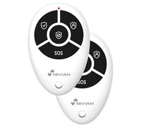 Nivian Télécommande pour Systèmes d’Alarme - Porte-clés RF 433 MHz, 3 Modes d’Activation, Bouton SOS, Portée 80 m, Fonctionne à Pile, Compatible Alarmes Nivian