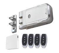 Nivian Verrou invisible intelligent, Serrure électronique WiFi avec application mobile et télécommandes, double moteur anti-vandalisme, ouverture depuis l'intérieur et l'extérieur